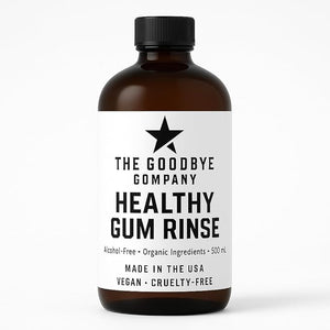 The Goodbye Company Healthy Gum Rinse ? Handcrafted Natural Mouthwash for Bleeding Gums Receding Gums &amp Fresh Breath | Organic Herbal Blend with Essential Oils | Small Batch Made in Florida
