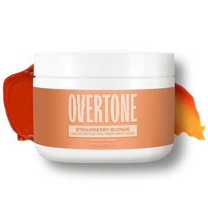 Overtone Semi Permanent Hair Color Conditioner Strawberry Blonde 8 oz Nourishing Damage-Free Color Depositing Mask for All Hair Types with Shea Butter &amp Coconut Oil Vegan &amp Cruelty-Free