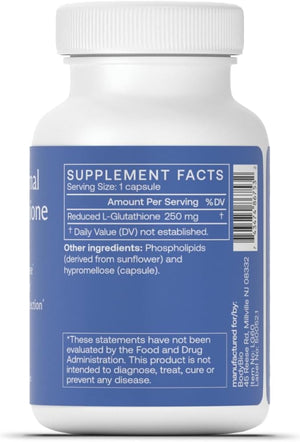 Bodybio Liposomal Glutathione | Body¡¯s Most Powerful Antioxidant | Master Detoxification | Colon Cleanse| Optimal Cell Protection for Immune Defense | Enhanced Liposomal Absorption | 60 Capsules