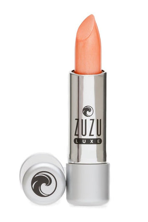 Zuzu Luxe Lipstick (Siesta - Light Peach/Cool Pearl), Natural Ultra-Hydrating Lipstick, Paraben Free, Vegan, Gluten-free, Cruelty-free, Non GMO, 0.13 oz