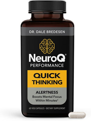LifeSeasons NeuroQ - Quick Thinking Supplement Pills - Boosts Alertness + Supports Mental Focus - L-Theanine Caffeine L-Tyrosine &amp Beta-Alanine (60 Capsules)