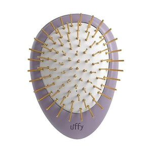 Uffy Acubrusher ? 24K Gold-Plated Gua Sha Hair Brush | Ergonomic Scalp Massager for Dandruff &amp Hair Growth | For All Hair Types | Ideal Gift Choice in Violet Purple