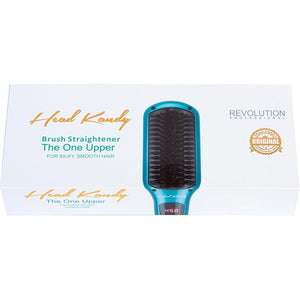 Head Kandy One Upper Hair Straightening Brush with Heat | Hot Brush with Ceramic Plating | Anti Scald Technology | Teal