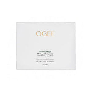 Ogee Gentle Makeup Remover Wipes - Moisturizing Makeup Wipes - Nourishing Formula of Jojoba Oil Aloe Vera &amp Essential Oils - Facial Cleansing Cloths (20ct)