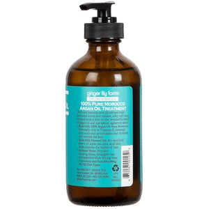 Ginger Lily Farms Salon Formula 100% Pure Morocco Argan Oil Treatment for All Hair Types, 100% Vegan &amp; Cruelty-Free, 8 fl. oz.