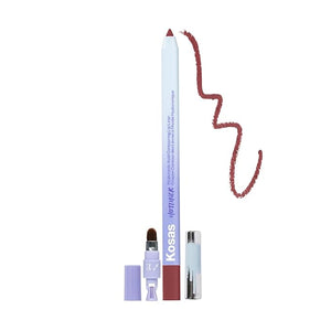 Kosas Hotliner Retractable Lip Liner Pencil with Built-In Brush &amp; Sharpener - Easy Contouring, Hydrating, Long-Lasting - Pigmented Creamy Texture for Plumping Lips - Hyaluronic Acid &amp; Konjac-