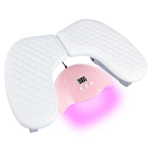 Nail Arm Rest for Nails Tech BORNBYME Update PU Leather Fish Pattern U-shaped Hand Nail Stand Rest for Manicure White