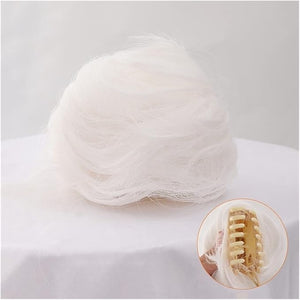 HIHELO Hair Pieces for Women 2 Pack Cat Ears Hair Bun Synthetic Donut Bun Claw Clip Messy Bun Ponytail Hair Extension Wig Women Hair Accessories Messy Bun Hair Piece (Color : B)