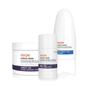 Carpe Clinical Grade Underarm Regimen - Combat sweat Block excessive sweating and Help control hyperhidrosis with a Premium 3-step Sweat Protection System. - Fresh Linen Scent