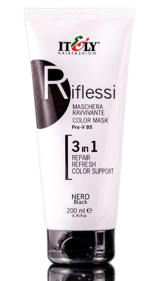 IT&amp;LY ITLY RIFLESSI COLOR RENEWAL MASK MASQUE - 6.76oz NERO BLACK
