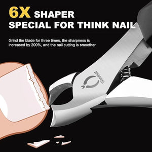 5 in 1 Professional Toenail Clippers for Thinck &amp Ingrown Nails Upgraded Podiatrist Toe Nail Clippers for Men Sharp Blade Nail Cutter Set Wanmat
