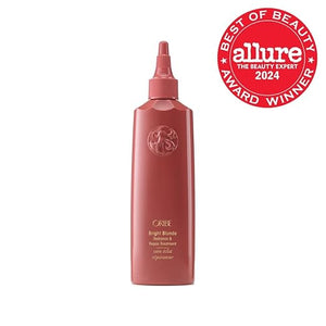 ORIBE Bright Blonde Radiance &amp Repair Treatment | Purple Toning Restorative Treatment | Brighten Strengthen and Restore Color-Treated Blonde Hair