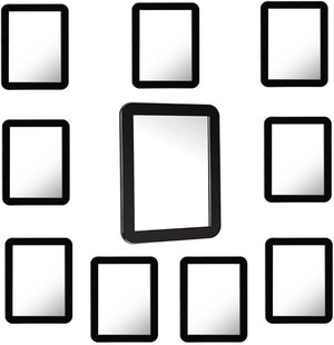 10 Pack Black Magnetic Locker Mirror5 x 7 Iocker Mirror Magnetic - Small Mirrors for School Locker Bathroom Workshop Toolbox Office CabinetEasy Install