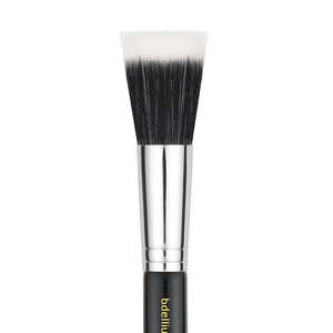 Bdellium Tools Professional Makeup Brush - Maestro Series 955 Finishing - With Soft Synthetic Fibers For Stippling Lightweight Application (Black 1pc)