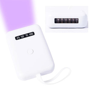 V Light Hair Extensions machine Mini V Light Hair Extension Machine With V Light Lamp*1 405nm Portable Fast Curing Hair Extension UV Glue V Light Wig Extension LED UV Lamp. (White Machine)