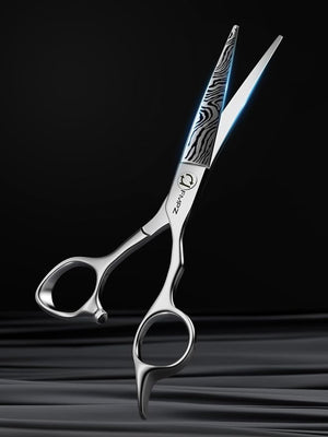 Hair Cutting Scissors Professional, 6" Barber Scissors, Hair Cutting Shears with 440C Steel - 60HRC Hardness Extremely Sharp with Ergonomic for Salon &amp; Home Use - Zebra style
