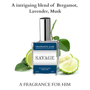 Savage 1.9 fl. oz. EDP, Long Lasting, Inspired by Parfum for Men with bergamot, lavender and musk, is a wild, fresh scent.