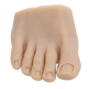 1 Pair Practice Fake Foot Flexible Movable Soft Silicone Fake Foot Prosthetic Manicure Tool For Nails Training Display Silicone Prosthetic