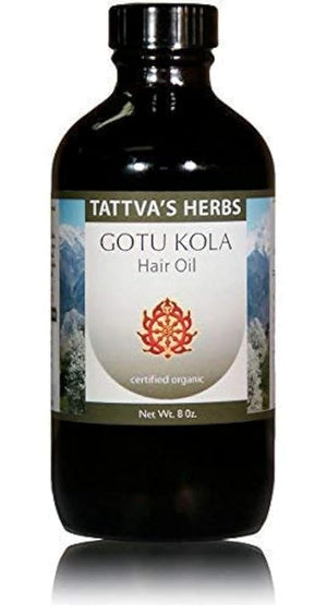Tattva's Herbs Gotu Kola &amp Brahmi Hair Oil 8oz ? Ayurvedic Scalp Treatment for Hair Growth