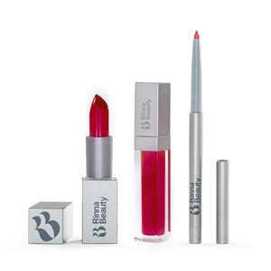 Rinna Beauty Icon Lip Kit - Sabine- All-in-one Lip Kit - Includes Lipstick, Lip Gloss, and Lip Liner - BERRY look - Vegan, LONG-LASTING: Anti-aging, &amp; Moisturizing, Cruelty-Free - 1 each