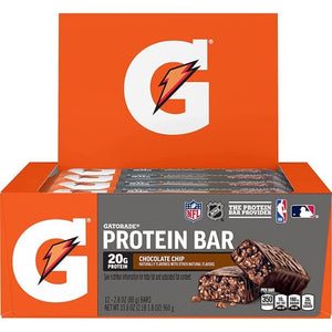 Gatorade Whey Protein Recover Bars Chocolate Chip 2.8oz (12 Pack)
