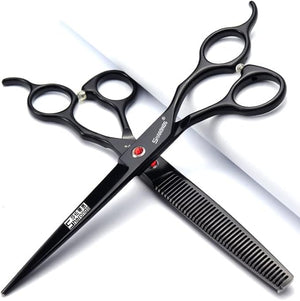 Japan 440C Hairdressing Studio Hairdresser Styling Professional Toolset Fashion 6-inch Hair Scissors (7-inch 2pc)