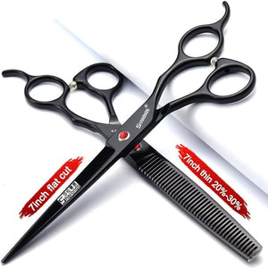 Japan 440C Hairdressing Studio Hairdresser Styling Professional Toolset Fashion 6-inch Hair Scissors (7-inch 2pc)