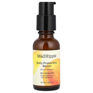 Mad Hippie Daily Protective SPF 30+ Serum Vitamin C &amp Hyaluronic Acid Zinc Oxide Sunscreen Reef-Safe 1.02 Oz