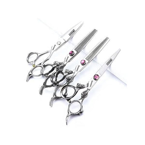 6/7/7.5/8/9-inch professional hair clipper set, stainless steel sharp hair clippers, hairdresser specific scissors (6 in-4pc)