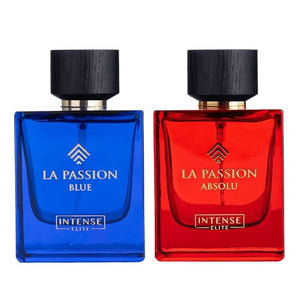 INTENSE ELITE La Passion Blue for Men &amp La Passion Absolu for Women EDP - 100ml (3.4 oz) Long Lasting Perfumes Para Hombres Perfumes For Men &amp Women Original (VALUE PACK)