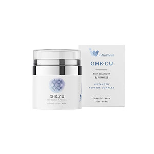 InfiniWell GHK-CU Peptide Serum - Anti Aging Serum for Face, with Copper Peptide Complex - Visibly Smooth Fine Lines &amp; Encourage Healthy Skin Hydration - Promote Collagen &amp; Elastin Production