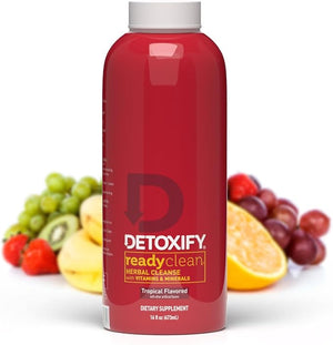 Detoxify ? Ready Clean Herbal Cleanse ? Tropical ? 16 oz ? Professionally Formulated Herbal Detox Drink ? Enhanced with Milk Thistle Seed Extract &amp; Burdock Root Extract ? Plus Sticker.