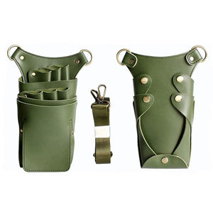 Scissor Holster PouchBoshiho PU Leather Salon Barber Hairdressing Scissors Holster Detachable Hair Stylist Tools Bag Comb Shear Holster with Waist Shoulder Belt