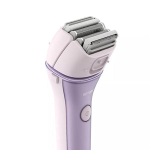 Panasonic Close Curves Electric Shaver for Women Cordless 4-Blade Shaver with Pop-Up Bikini Trimmer Wet Dry Operation - ES-WL80-V (Purple)