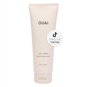 OUAI Curl Cream - Curl Defining Cream with Chia &amp Linseed Oil - Enhances Definition Hydration &amp Shine - Tames Frizz &amp Protects from Humidity - Silicone-Free Curly Hair Products for Women