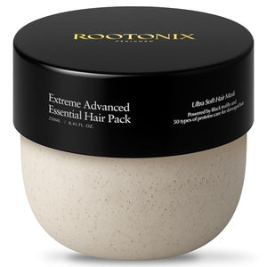 ROOTONIX Extreme Advance Essential Hair Pack for Damaged Hair Korean Hair Treatment Hydrating Repair Mask with Protein Keratin &amp Black Truffle (8.45 fl oz /250ml)