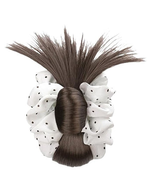 Women Hair Buns Extension Bun Hair Piece Clip in Claw Hair Pieces Synthetic Fiber Bun Wigs for Women (Beige White-Cool Brown)