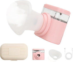 Portable Heated Eye Steamer for Dry Eyes - 3 Heat Settings Warm Moist Heat Therapy to Restore Natural Tears Dry Eye Relief Sprayer (Pink)