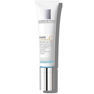 La Roche-Posay Redermic C Pure Vitamin C Eye Cream with Hyaluronic Acid to Reduce Wrinkles for Anti-Aging Effect 0.5 Fl Oz (Pack of 1)