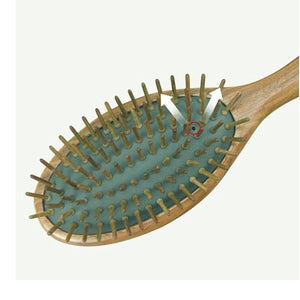 Retro Women Massage Hairbrush Wood Hair Brushes Air Cushion Hair Combs Scalp Massagers Hair Combs 8.5Inch