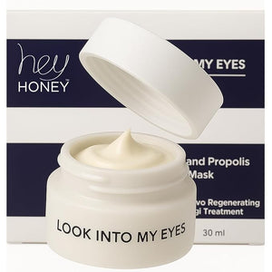 Hey Honey Look Into My Eyes Retinol Peptide &amp Propolis Eye Mask for Wrinkle Reduction Fine Line Smoothing Hydration Overnight Firming Under-Eye Treatment for Brighter Youthful-Looking Eyes | 1
