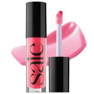 Saie Glossybounce - Hydrating Lip Gloss and Tinted Lip Oil Hybrid with Hyaluronic Acid &amp; Jojoba Oil for Non-Sticky, Ultra-Shiny, Plump &amp; Soft Lips - Everyday Makeup Essential - Play (.17 oz)