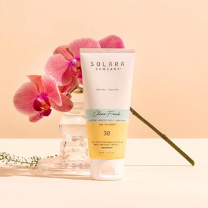 Solara Suncare - Clean Freak Nutrient Boosted Sunscreen SPF 30 (Sport) | EWG Verified Vegan Cruelty Free Reef friendly | Unscented Zinc Oxide Broad Spectrum Water Resistant (3 fl oz | 90 ml)