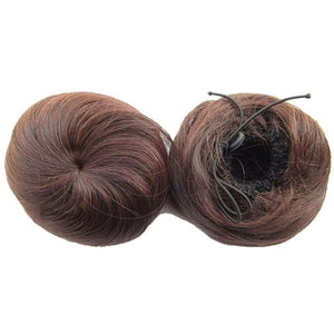 SONGCHAO Fake Hair Bun 1 Pack Donut Bun with Drawstring Ponytail Hair Extensions Synthetic Curly Bun Wig Hair Slices Hair Bun for Women Hair Accessories (Color : M2-33)