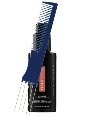 Fibre Clinix Fortify Booster 3.38 oz and Dual Purpose Comb | Strengthening Hair Treatment for Damaged Hair