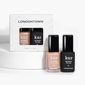 LONDONTOWN kur Nail Conceal &amp; Go Duo Set, Includes Nail Illuminating Concealer &amp; Gel Genius Top Coat, 2 Piece Set, 0.4 Fl Oz