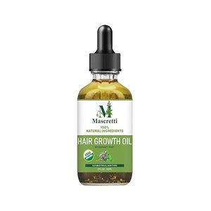 Hair Growth Oil with Natural Rosemary Coconut Castor Jojoba Peppermint and Ginger Oils Vitamin-Enriched Serum for Damaged Hair (2oz)