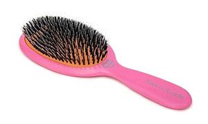 Rock &amp Ruddle Soft White Natural Boar Bristle Hairbrush for Babies and Young Children | Perfect for Fine Hair Detangling and Smoothing - Tickled Pink