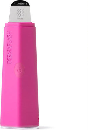 DERMAFLASH DERMAPORE+ Skin Care Device, Ultrasonic 2-in-1 Pore Extractor and Skincare Infuser, Pop Pink
