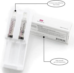 Novashine Teeth Whitening Gel Syringe Refill Pack (4) 5ml Syringes 3 Month Supply No Sensitivity Use with Novashine LED Light